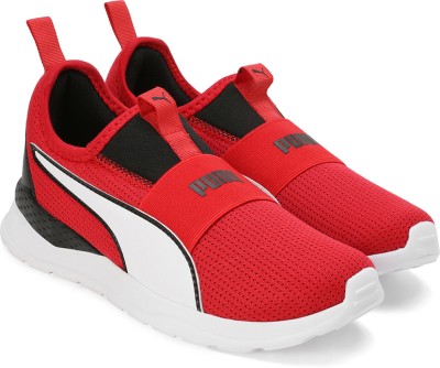 PUMA Boys & Girls Slip on Sneakers(Red, 7 - 8 Years)