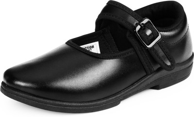 DOCTOR EXTRA SOFT Girls Velcro School Shoes(Black, 7-7.5 Years)
