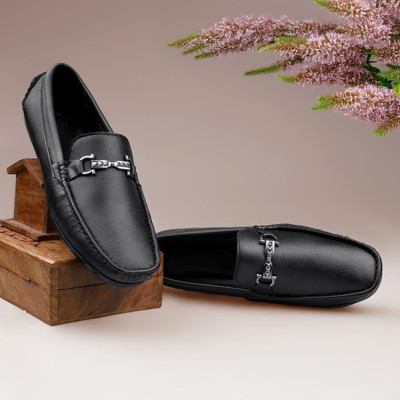 DUMPPY Loafers For Men(Black , 8)