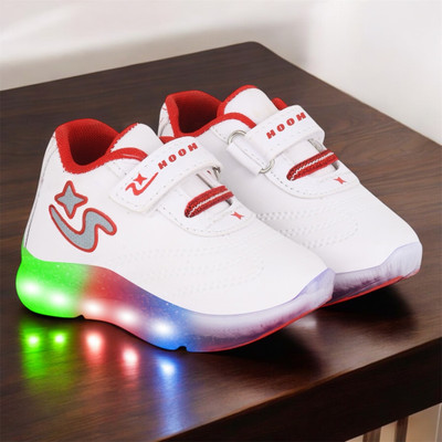 Hooh Boys Velcro Dancing Shoes(White, 2-2.5 Years)