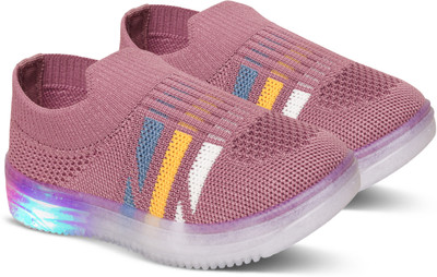 YASAA Boys & Girls Slip on Running Shoes(Pink, 2-2.5 Years)