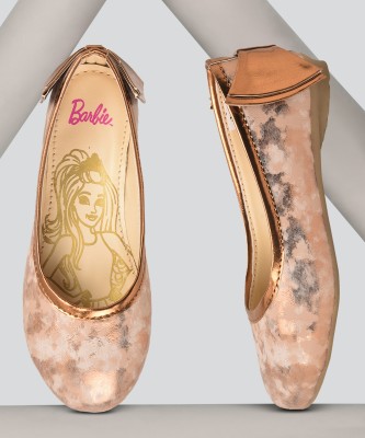 BARBIE Girls Slip on Ballerinas(Gold)