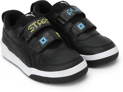 PUMA Multiflex SL Play V PS Boys & Girls Velcro Running Shoes(Black, 8 - 9 Years)