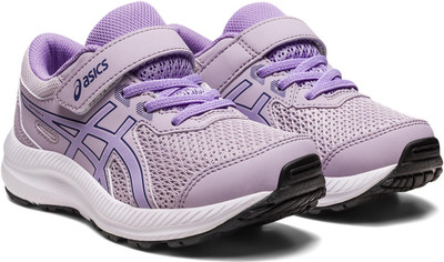 Asics Boys Velcro Running Shoes(Purple, 6.25 - 6.5 Years)