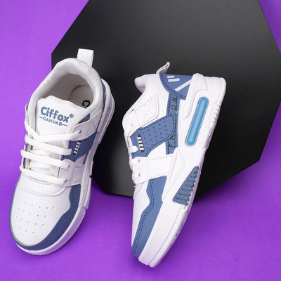 TOMSY CHOICE Boys & Girls Lace Sneakers(Light Blue, 7.5-8 Years)