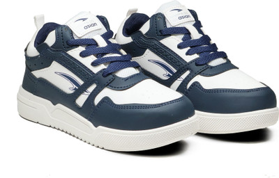 asian Boys Lace Sneakers(White, 8-9 Years)