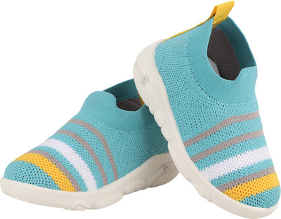 LEVOT Boys & Girls Slip on Sneakers(Light Green, 9-12 MONTHS)