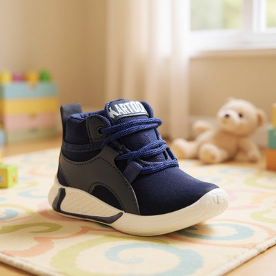 RIYU Boys & Girls Lace Casual Boots(Blue, 2-2.5 Years)
