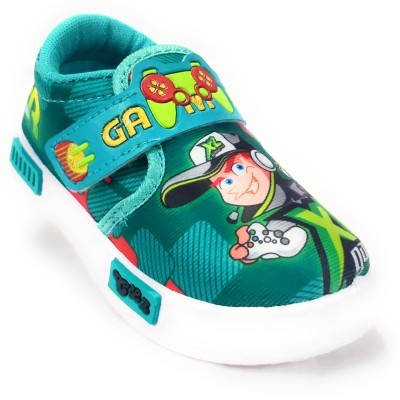 Coolz Boys & Girls Velcro Sneakers(Green, 1.5-2 Years)