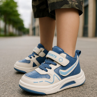 ZNSROYAL Boys & Girls Velcro Sneakers(Blue, 18 -24 MONTHS)