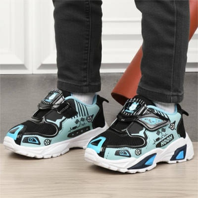 Hooh Boys & Girls Velcro Sneakers(Light Blue, 4.5-5 Years)