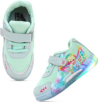 SELCAN Disney Princess Girls Velcro Sneakers(Multicolor, 7.5-8 Years)