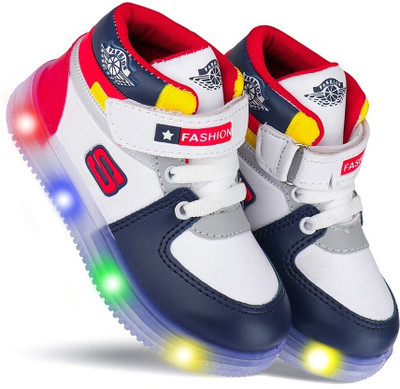 N2PRO Boys & Girls Velcro Sneakers(Red, 4.5-5 YEARS)