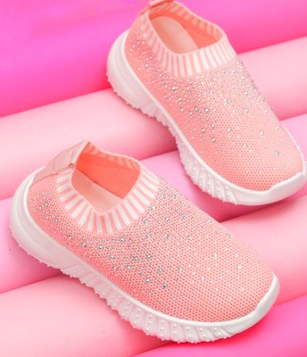 Yellow Bee Girls Slip on Walking Shoes(Pink)