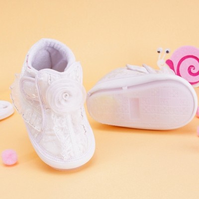 Neska Moda Girls Velcro Walking Shoes(White, 15-18 Months)