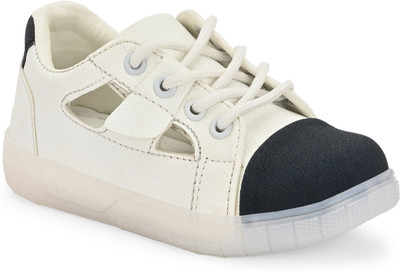 Stefens Boys & Girls Lace Sneakers(White, 4-4.5 Years)