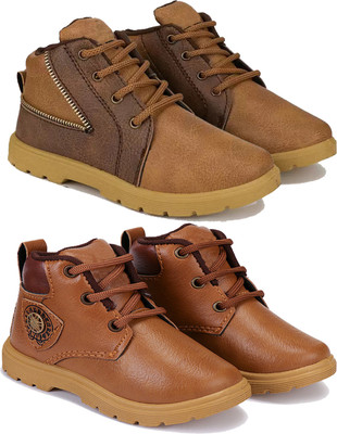 BERSACHE Boys Lace Casual Boots(Multicolor, 9.5-10 Year)