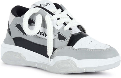 overstar Boys & Girls Lace Sneakers(Grey, 10-12 YEARS)