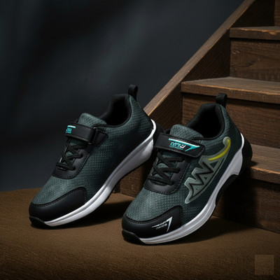 rotation Boys & Girls Velcro Running Shoes(Black, 9-10 YEARS)