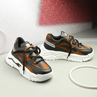 K' Footlance Boys Lace Sneakers(Black, 16 Years & Above)