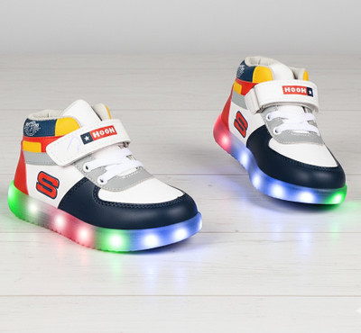 BOOMER CUBS Boys & Girls Velcro Sneakers(Multicolor, 7-8 Years)
