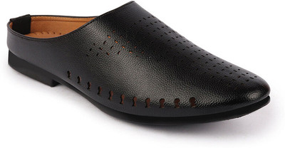 FAUSTO Boys Slip on Jutis(Black, 8-9 Years)