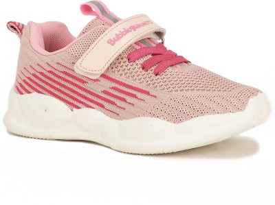 Bubblegummers Girls Velcro Running Shoes(Pink, 16 Years and Above)