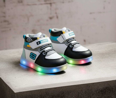 BINOS Iron Man Boys & Girls Velcro Sneakers(Green, 12-14 Years)