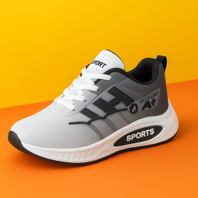 World Wear Footwear Boys Lace Running Shoes(Grey, 4 - 4.5 Years)