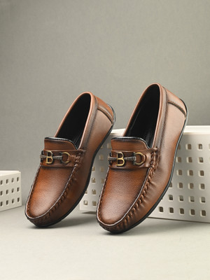 K' Footlance Boys Slip on Loafers(Tan, 4 TO 4.5 YEAR)