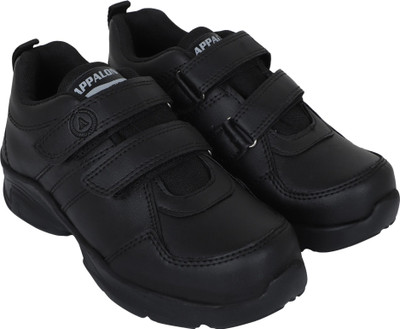 Appalon Boys & Girls Velcro Casual Shoes(Black, 5-5.5 Years)