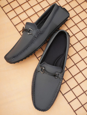 T-ROCK Party Wear Casual Shoes Loafers For Men(Grey , 8)