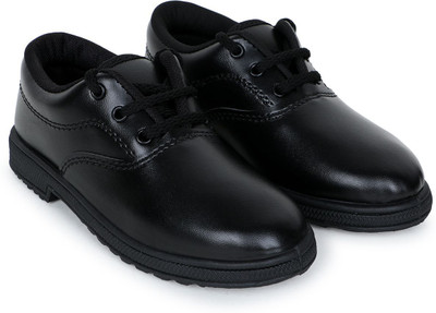 airaqua Boys Lace School Shoes(Black, 16 - 18 Years)