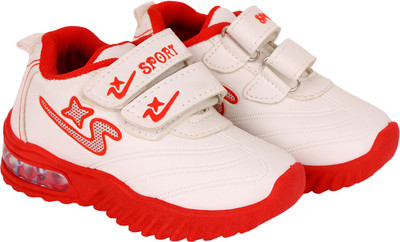 ZLite Boys & Girls Velcro Sneakers(Red, 2-2.5 years)
