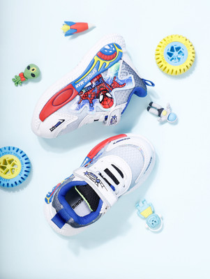 BINOS Spiderman Boys & Girls Velcro Sneakers(Red, 2-2.5 Years)