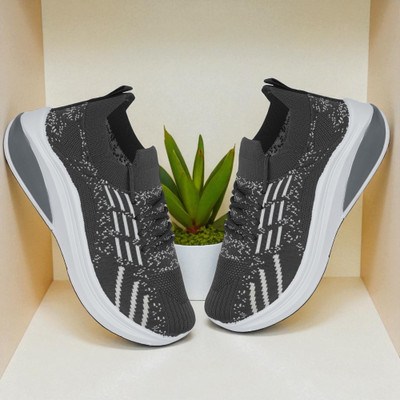 HouseOfCommon Boys Lace Running Shoes(Grey, 10.5 - 11 Years)