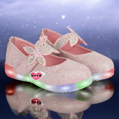 HOOH - Now comfort in fashion Girls Velcro Ballerinas(Pink, 0-3 Months)