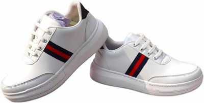 FOOTCANDY Boys & Girls Lace Sneakers(White, 8.5-9 Years)