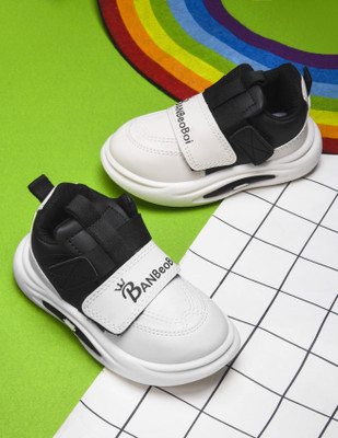 N2PRO Boys & Girls Velcro Sneakers(Black, 3.5-4 YEARS)