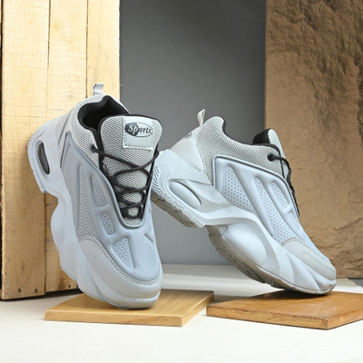 K' Footlance Boys Lace Sneakers(Grey, 16 Years & Above)