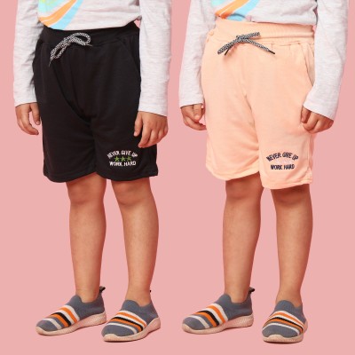 HEMLOCK Short For Boys Casual Solid Polycotton(Multicolor, Pack of 2)