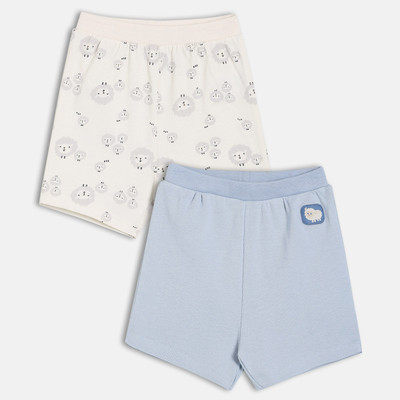 MINI KLUB Short For Baby Boys Casual Self Design Pure Cotton(Multicolor, Pack of 2)