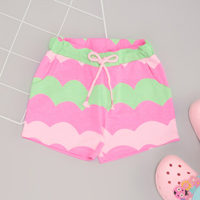 Pantaloons Junior Short For Girls Casual Printed Cotton Blend(Pink, Pack of 1)