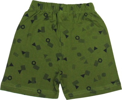 DIAZ Short For Boys Casual Printed Pure Cotton(Green, Pack of 1)