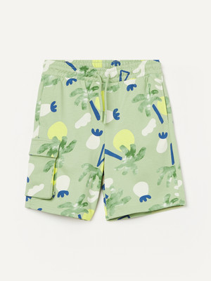 Fame Forever by Lifestyle Short For Boys Casual Printed Cotton Blend(Green, Pack of 1)