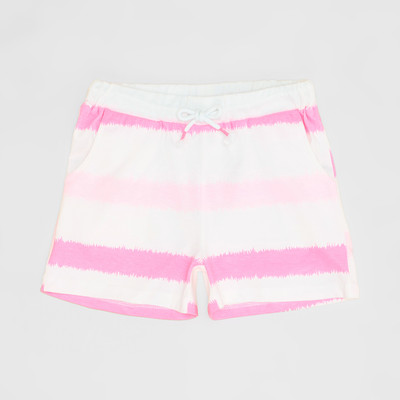 Pantaloons Junior Short For Girls Casual Colorblock Cotton Blend(Pink, Pack of 1)