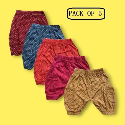 Fashiva Short For Baby Girls Casual Solid Cotton Blend(Multicolor, Pack of 5)