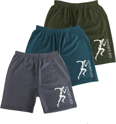 AMAZEE Short For Boys Casual Printed Lycra Blend(Multicolor, Pack of 3)