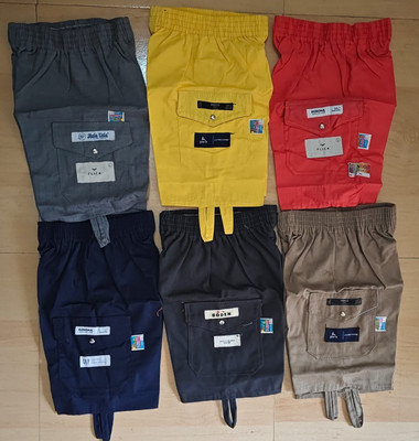 PRFAB Short For Boys & Girls Casual Applique Pure Cotton(Multicolor, Pack of 6)
