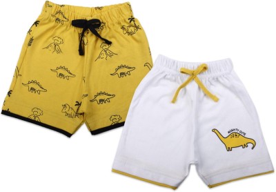 V-MART Short For Baby Boys & Baby Girls Casual Printed Cotton Blend(White, Pack of 2)